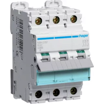 Hager NBN332 Interruttore automatico tipo B 3 3 moduli (NBN332)