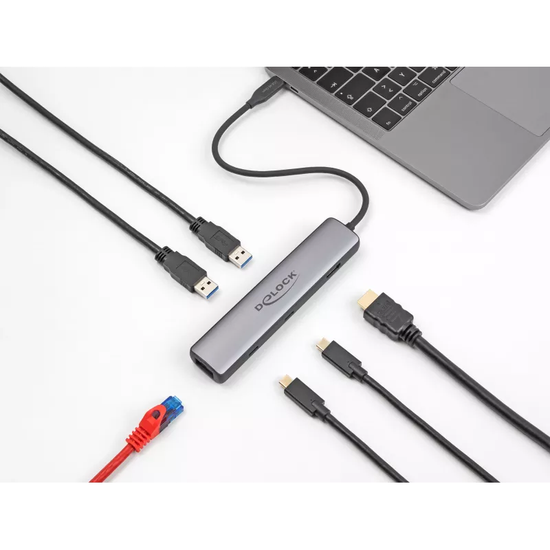 DeLOCK Docking station USB Type-C 8K HDMI USB 10 Gbps 2,5 Gigabit LAN PD 100W
