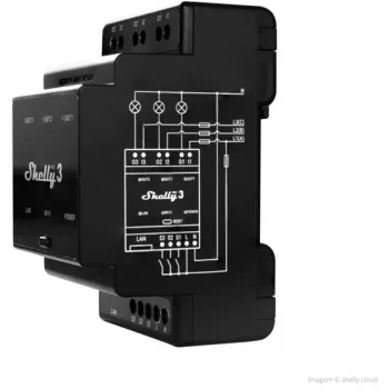 Shelly Pro 3 relè per guida DIN WiFi/LAN/Bluetooth