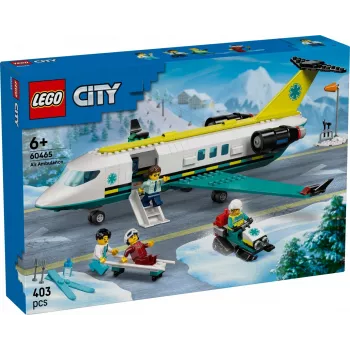 LEGO City Aereo di soccorso 60465 – piccolo set da costruzione aereo di soccorso, 403 pezzi, 4 minifigure, età 6+