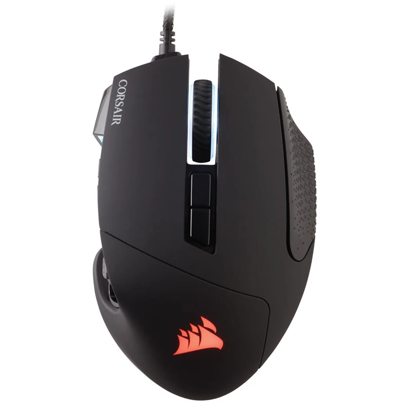 Mouse da gaming Corsair Scimitar RGB Elite, ottico, con filo, 17 tasti, 18000 dpi, nero