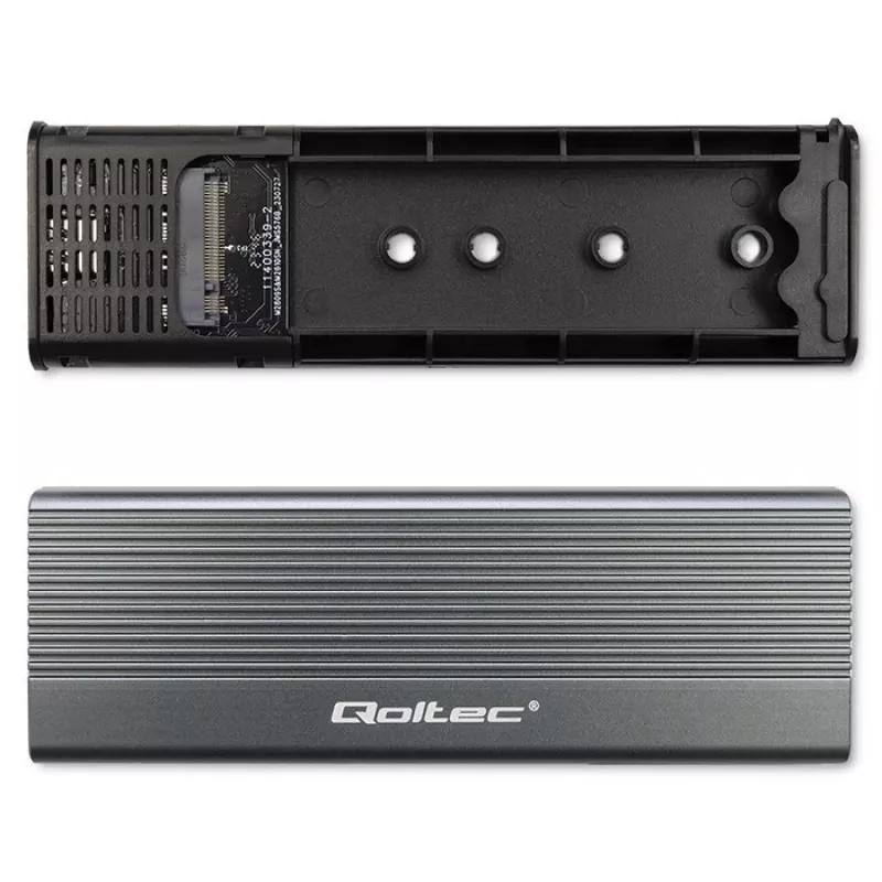 Qoltec contenitore per SSD M.2 SATA (NGFF), USB-C