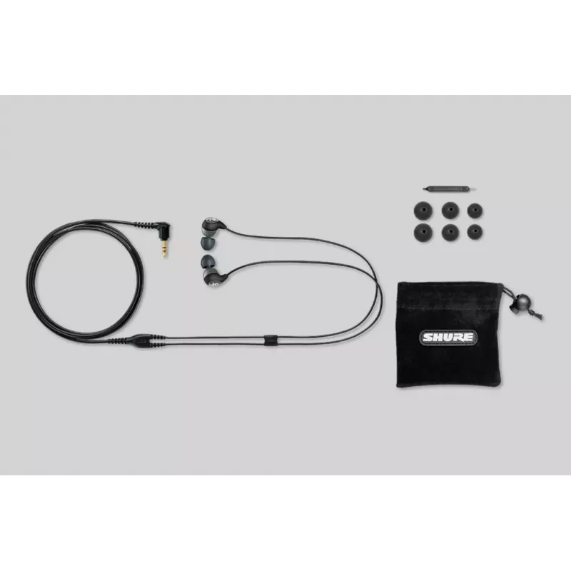 Cuffie in-ear con filo Shure SE112-GR per chiamate/musica, nero, grigio