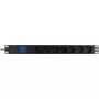 Unità di distribuzione di corrente PowerWalker 10133010 PDU 1U nero, prese Type-F, connettore femmina C20, 16 A, 3500 W, cavo 2 m