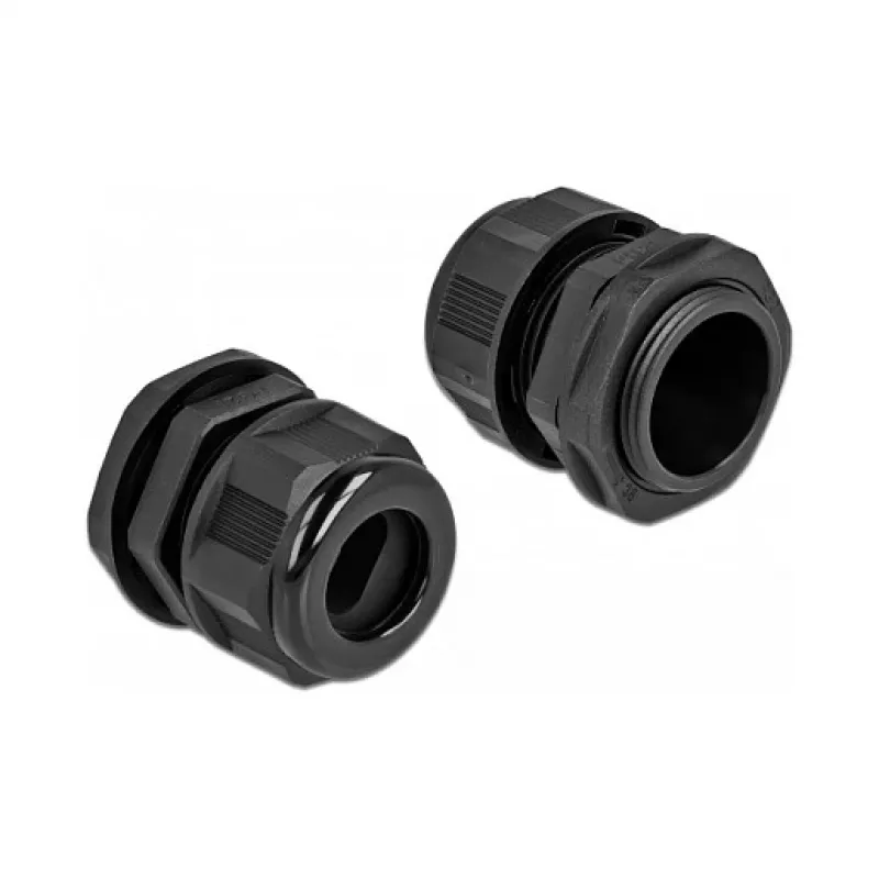 Pressacavo DeLOCK 60387 nero plastica 2 pz.