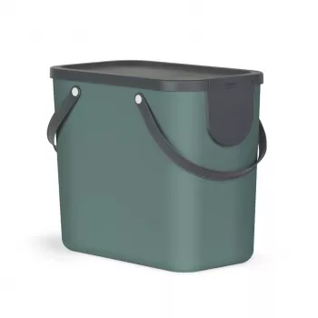 rotho Albula 25 L scatola contenitore rettangolare, verde scuro, tecnopolimero, 400×235×340 mm