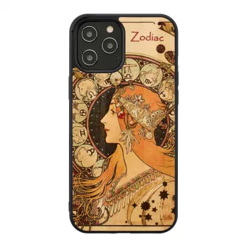 Custodia per cellulare Man and Wood per iPhone 12 / 12 Pro — Zodiac nero