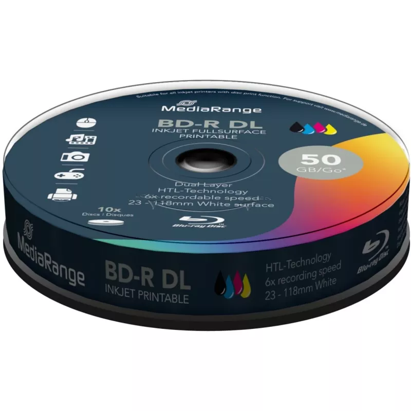 BD-R MediaRange MR509 50GB 10 pezzi