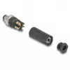Connettore DeLOCK M8 codifica A 4 poli maschio connessione a vite nero