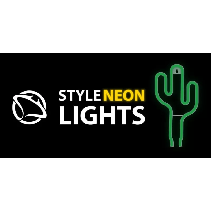 Luce neon MANTA SNL74GN Verde cactus — insegna neon decorativa, modello SNL74GN