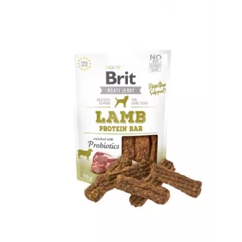 Snack per cani Brit Jerky Snack agnello 80 g — senza zuccheri, cani adulti, in bustina