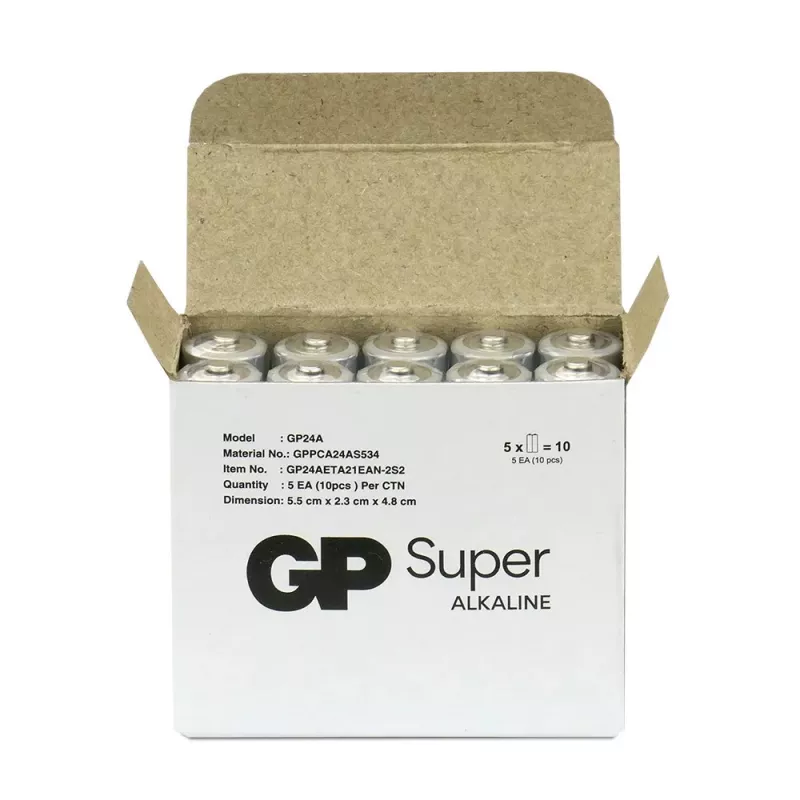 Batterie alcaline AAA GP Battery SUPER 1,5V — confezione da 10