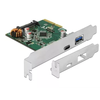 DeLOCK 90299 Scheda PCIe x4, 1x USB Type-C + 1x USB Type-A, USB 3.2 Gen 2 (10 Gbps)
