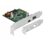 DeLOCK 90299 Scheda PCIe x4, 1x USB Type-C + 1x USB Type-A, USB 3.2 Gen 2 (10 Gbps)
