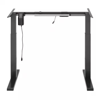 Ergo Office Scrivania elettrica regolabile in altezza, grigia, altezza max 123 cm, 80 kg - senza piano, per lavoro in piedi e seduti, ER-433