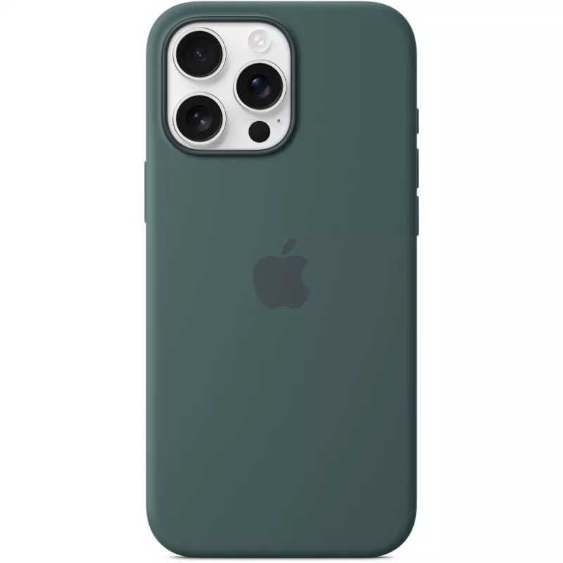 Custodia in silicone compatibile MagSafe per iPhone 16 Pro Max - Verde oceano