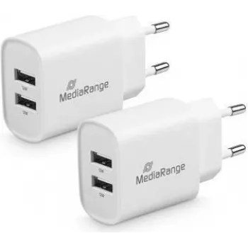 Caricabatterie per dispositivi mobili MediaRange MRMA114 smartphone tablet bianco AC uso interno