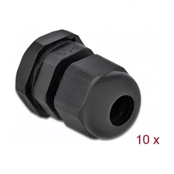 Pressacavo DeLOCK 60194 nero plastica 10 pz.