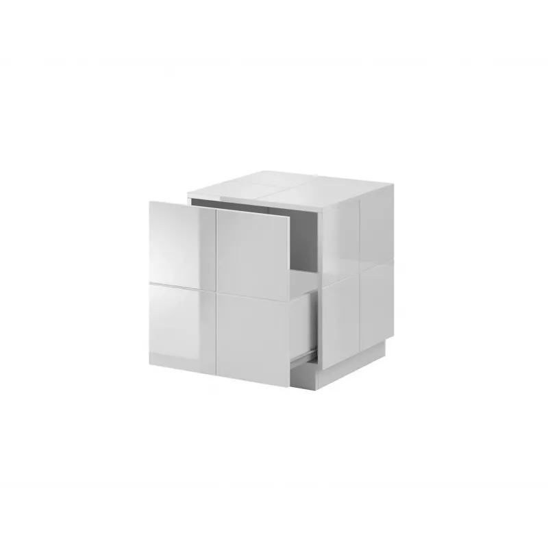 Comodino Cama REJA bianco lucido/bianco lucido