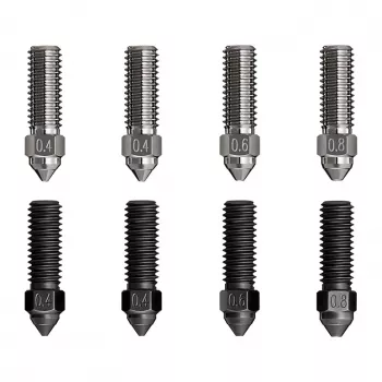 Set di ricambio ugelli Creality 3D 4008030052 8 pezzi nero argento