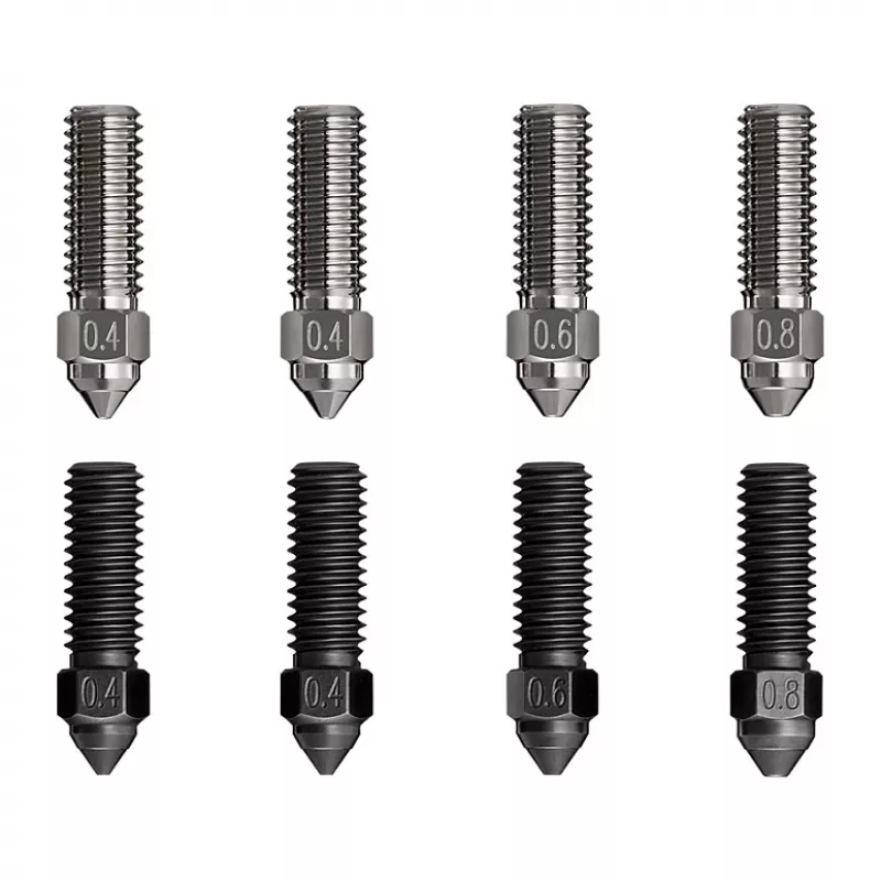 Set di ricambio ugelli Creality 3D 4008030052 8 pezzi nero argento