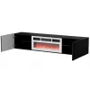 Mobile TV Cama TULA 183x35x37 nero opaco + camino bianco