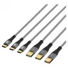 EFB Elektronik Set di cavi USB-A a USB-C 60W QC 3A 3x2m - Digitale/Dati (USB-AC-00008)