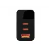 Caricabatterie da parete LCD presa USB + USB-Cx2 PD 65W GAN nero wattmetro