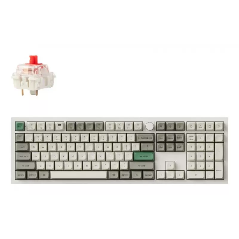 Tastiera meccanica full-size Keychron Q6 Max – switch rossi, case bianco