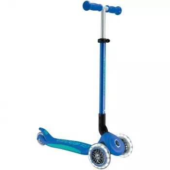 Primo Foldable Plus Lights, monopattino blu scuro/turchese