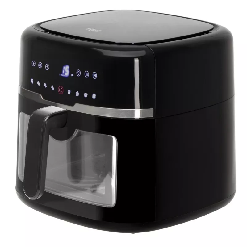Adler AD 6318 friggitrice ad aria, 8 l, 2500 W, display LCD, 9 programmi, nera