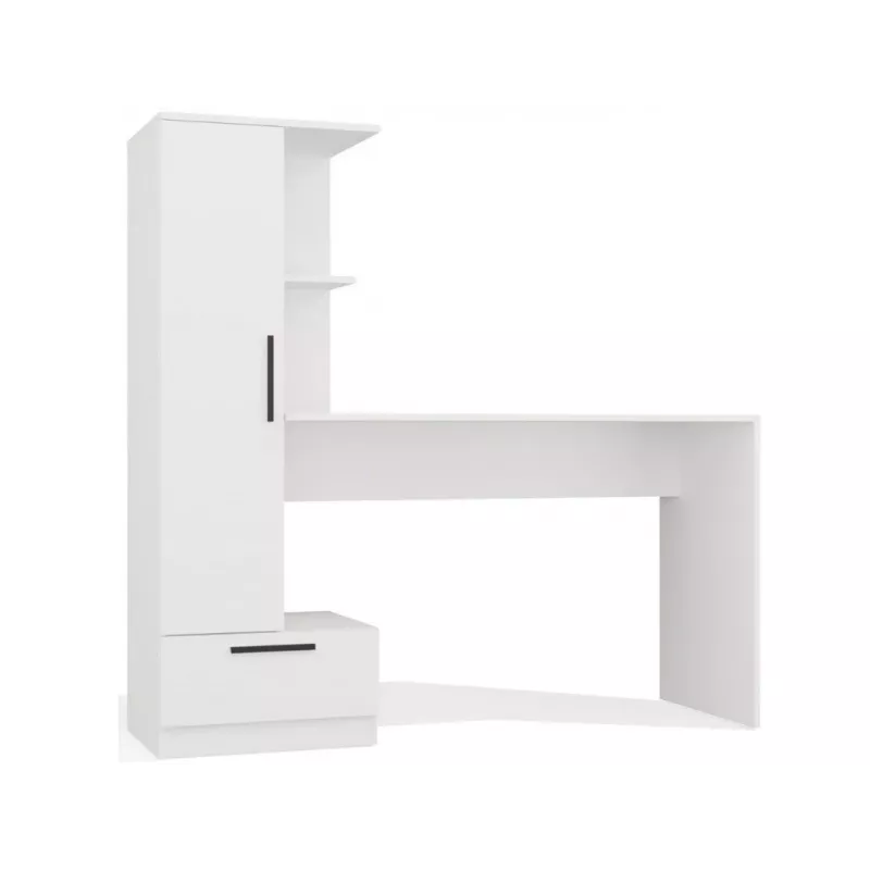 Set scrivania + libreria Cosmo, bianco