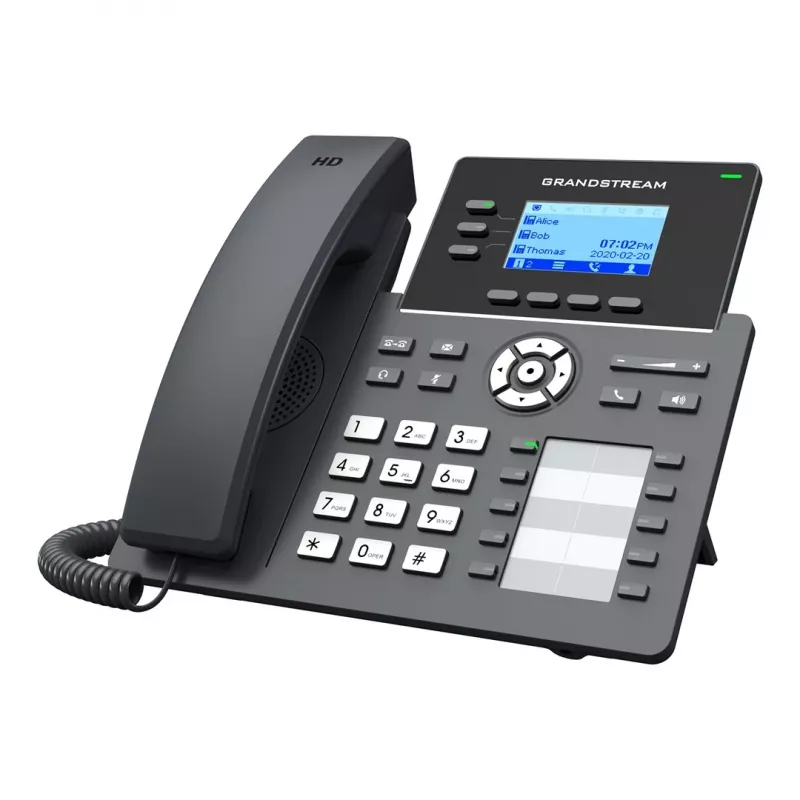 Grandstream Networks GRP2604P Telefono IP Nero 3 linee LCD