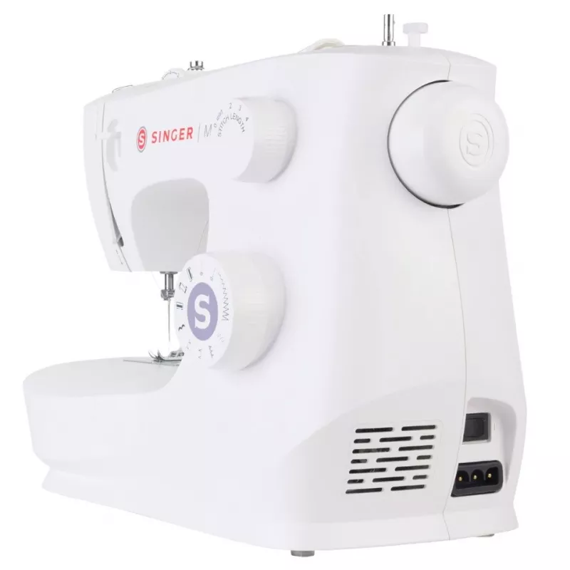 Macchina da cucire meccanica SINGER M2505 – 10 punti, asola automatica, braccio libero, bianca