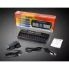 Caricabatterie everActive NC-1200 – caricabatterie universale a 12 vani per AA/AAA, ingresso 12 V, nero