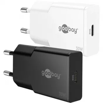 Caricabatterie rapido sottile USB-C PD GaN (30 W) (bianco)