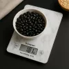 Bilancia da cucina Beper P102BIL004 - digitale, 5 kg, 1 g, marmo bianco