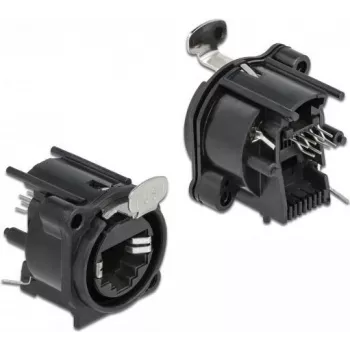 Modulo D-Type DeLOCK RJ45 femmina da saldare nero femmina 25 mm