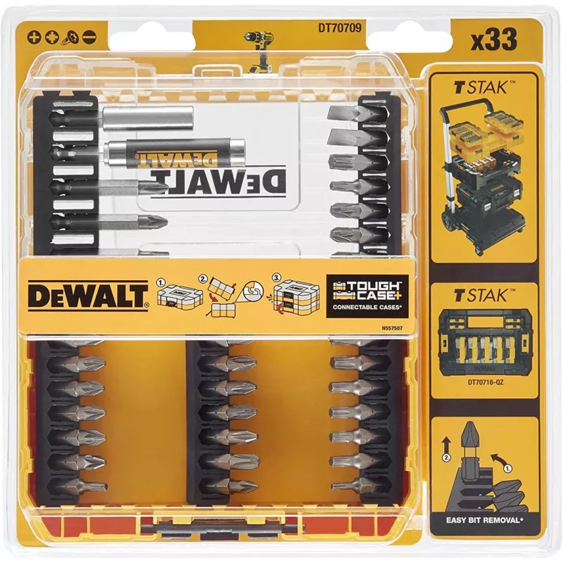 DeWALT DT70709-QZ punte per avvitatore 33 pz.