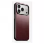 Custodia per smartphone Nomad Modern Leather Case per iPhone 17 Pro, pelle + TPU + PC, per schermo da 16 cm (6,3 pollici), bordeaux