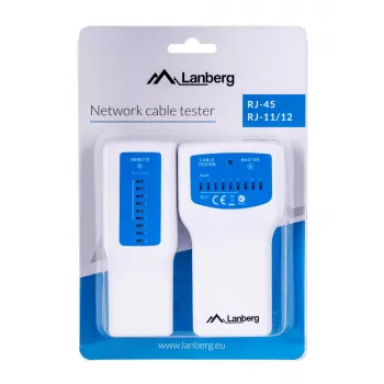 Lanberg NT-0402 tester per cavi di rete PoE, blu/bianco