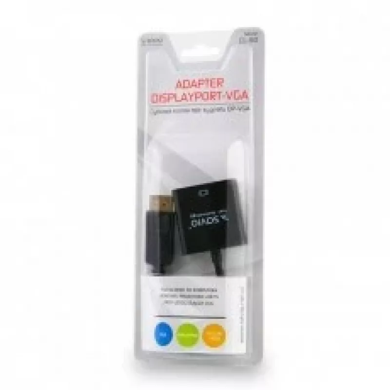 Adattatore cavo video Savio CL-90 DisplayPort a VGA 0,2 m nero