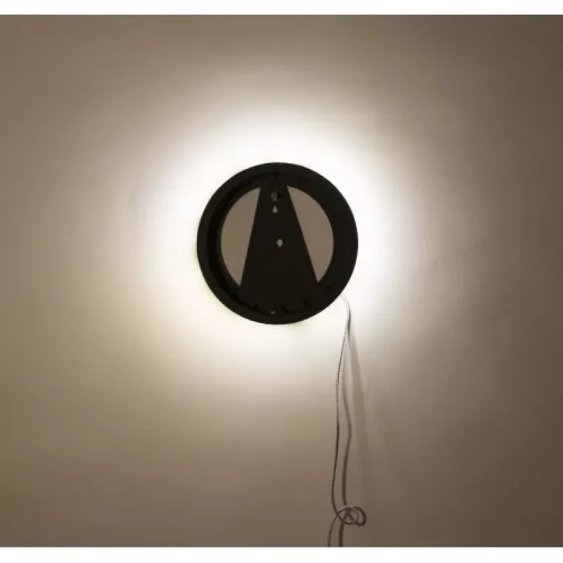 NeXtime orologio 3094 Light It Up, Ø18.5 cm, illuminazione, da parete, nero