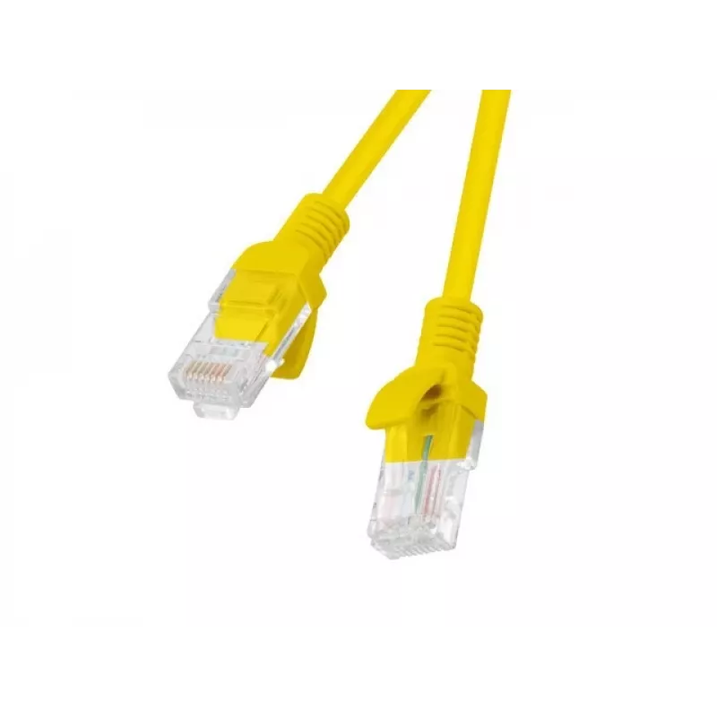 Lanberg PCU5-20CC-0025-Y Cavo patch Cat.5e UTP, 0,25 m, Giallo, confezione da 10