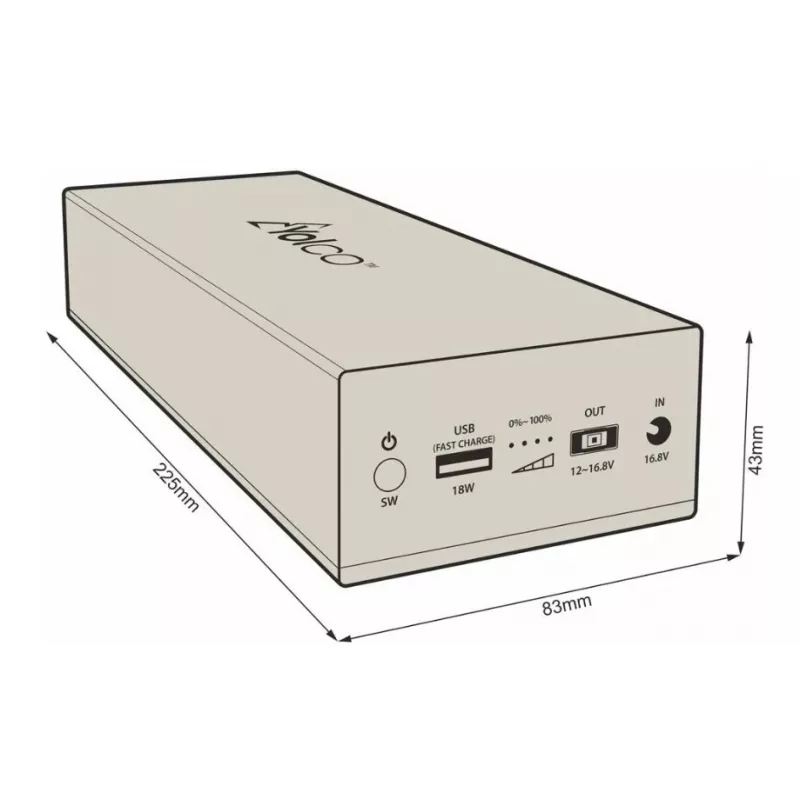 Yolco Batteria esterna power bank per frigoriferi Yolco CSX5