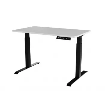 Scrivania regolabile elettricamente in altezza cama meble MOON 121x67x72–120 cm, piano rettangolare in truciolare, 100–240V
