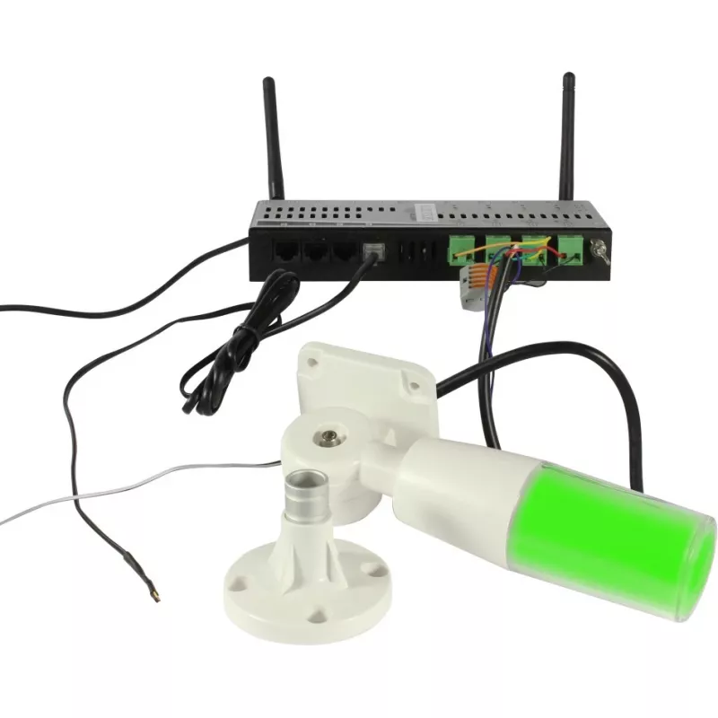 Lampada di segnalazione ALLNET ALL3042 rosso/giallo/verde con cicalino, controllo individuale