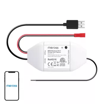 Interruttore smart per garage Meross MSG100HK compatibile HomeKit — controllo Wi-Fi per porta garage singola