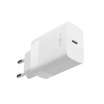 Caricabatterie da viaggio USB-C FIXED FIXC30N-C-WH — alimentatore USB-C compatto 30W, ricarica rapida a porta singola