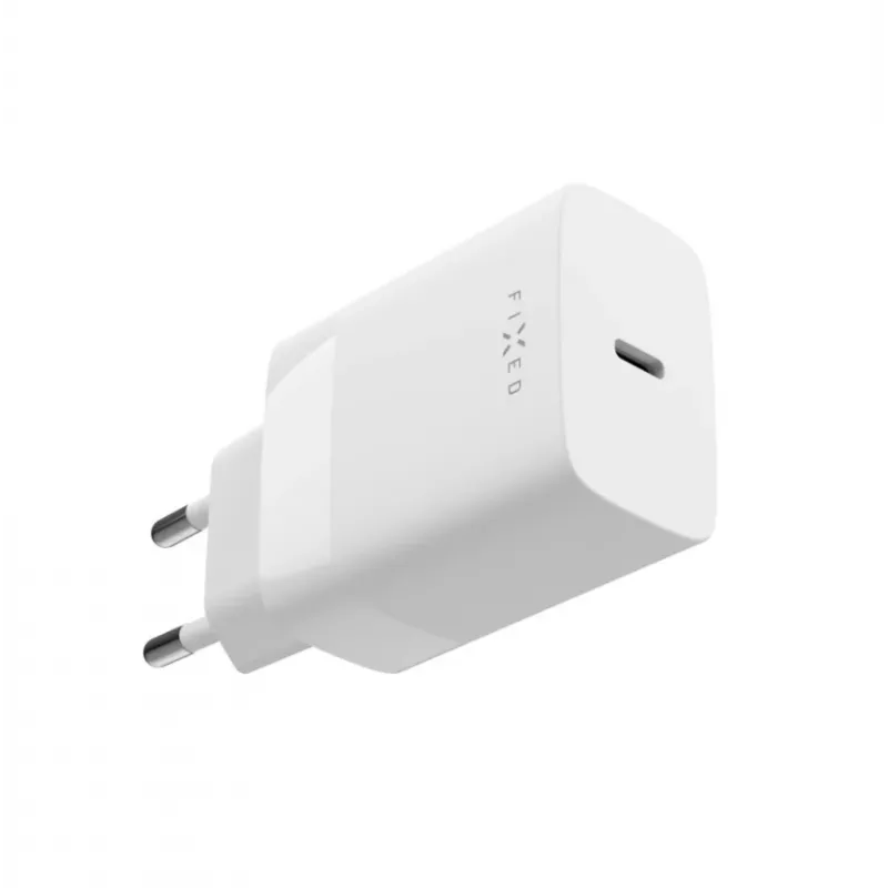 Caricabatterie da viaggio USB-C FIXED FIXC30N-C-WH — alimentatore USB-C compatto 30W, ricarica rapida a porta singola